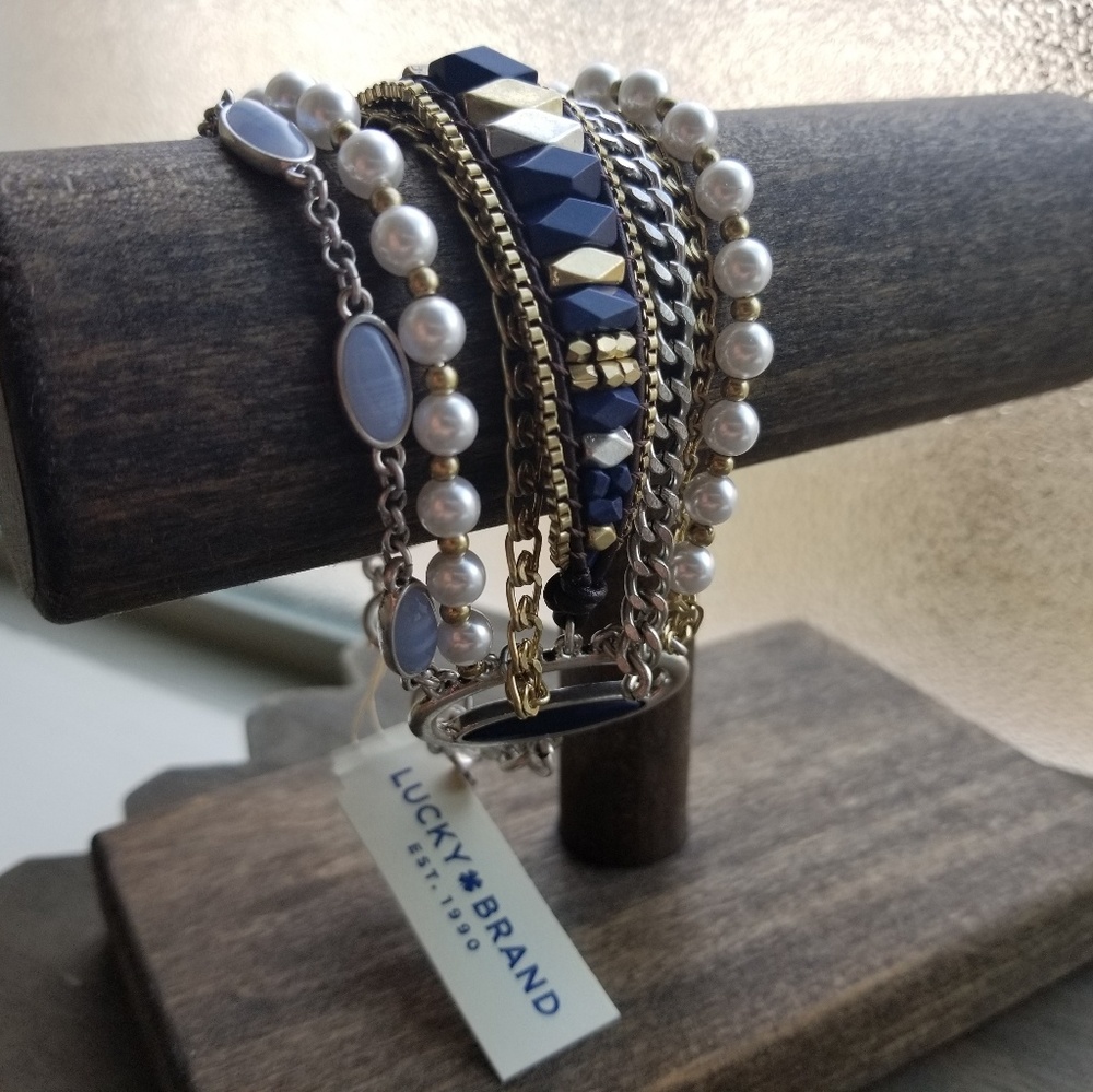 Lucky Brand Milagro Indigo Ranch Leather Bracelet - Picture 1 of 6